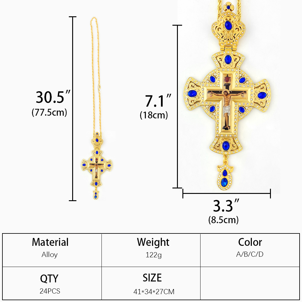 Traditional Byzantine Orthodox - Cross Pendant Necklace Gold review and price