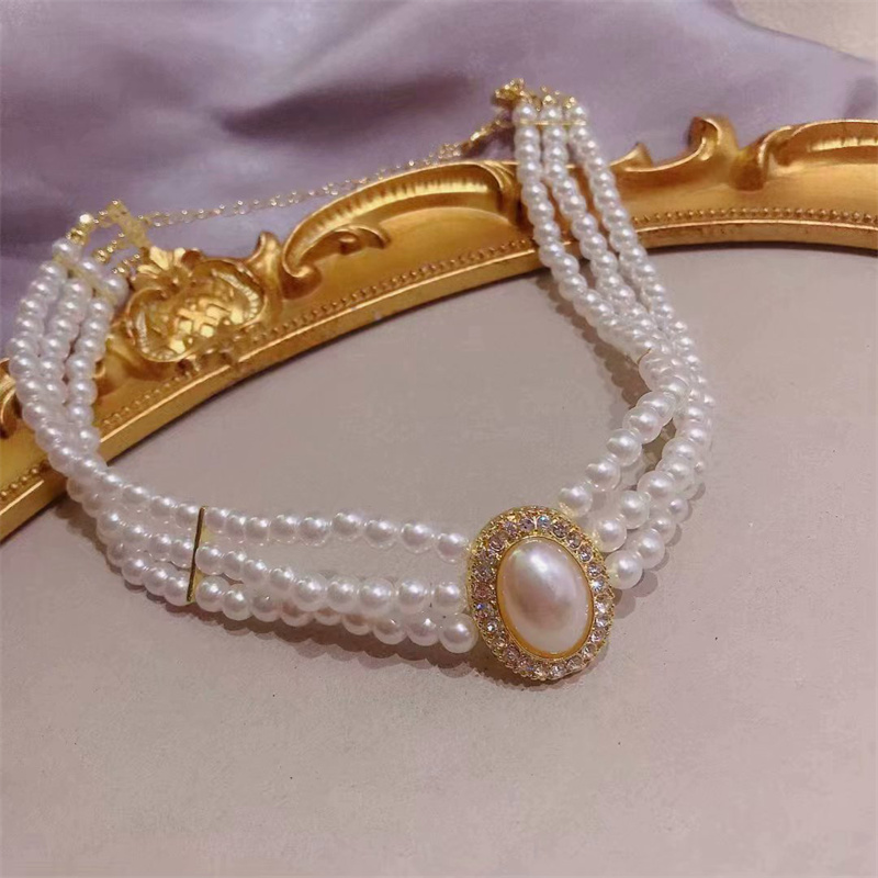 Luxury Vintage Three-layer Imi - Pearl Choker Necklace Vintage review and price