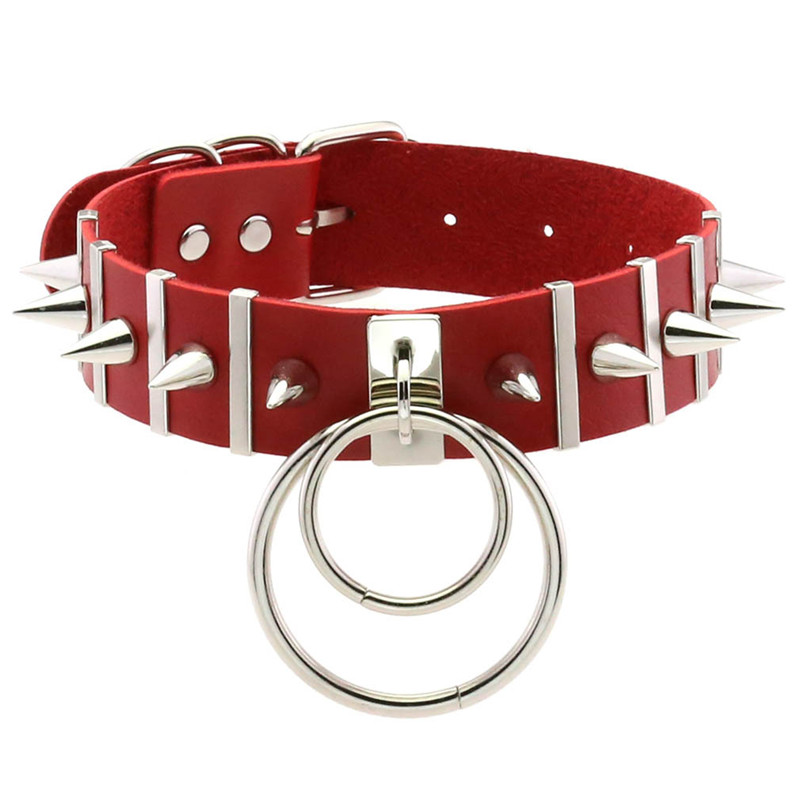 Pink Bondage Spike Choker Neck - Goth Punk Spike Choker review and price