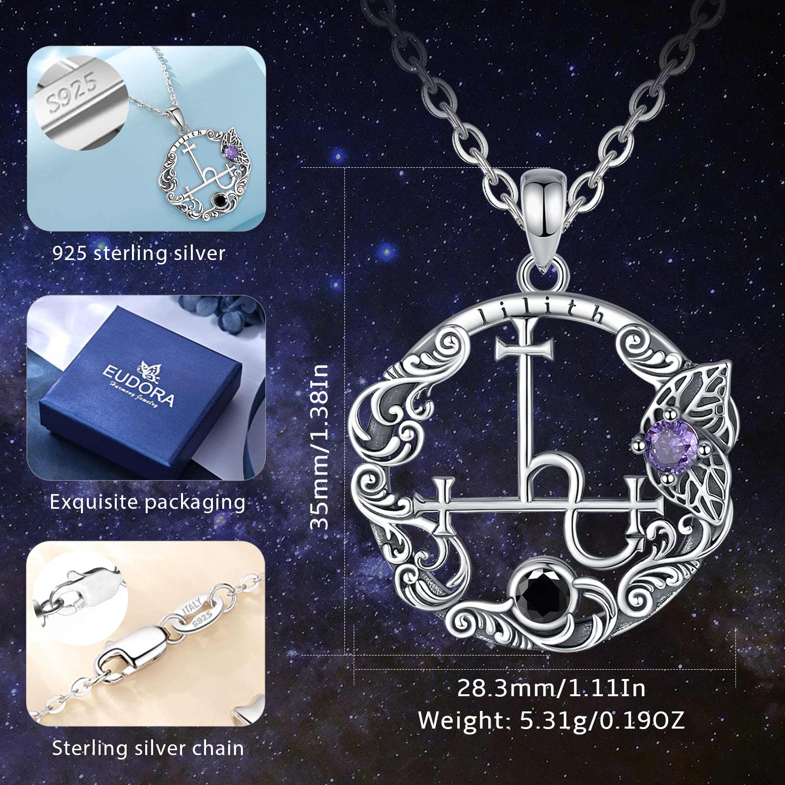 Eudora 925 Sterling Silver Lil - 925 Sterling Silver Chain Necklace Men review and price