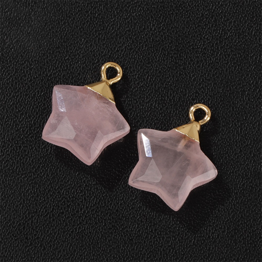 2Pcs Star Shape Stone Pendant  - Crystal Pendant Necklace Natural Stone review and price