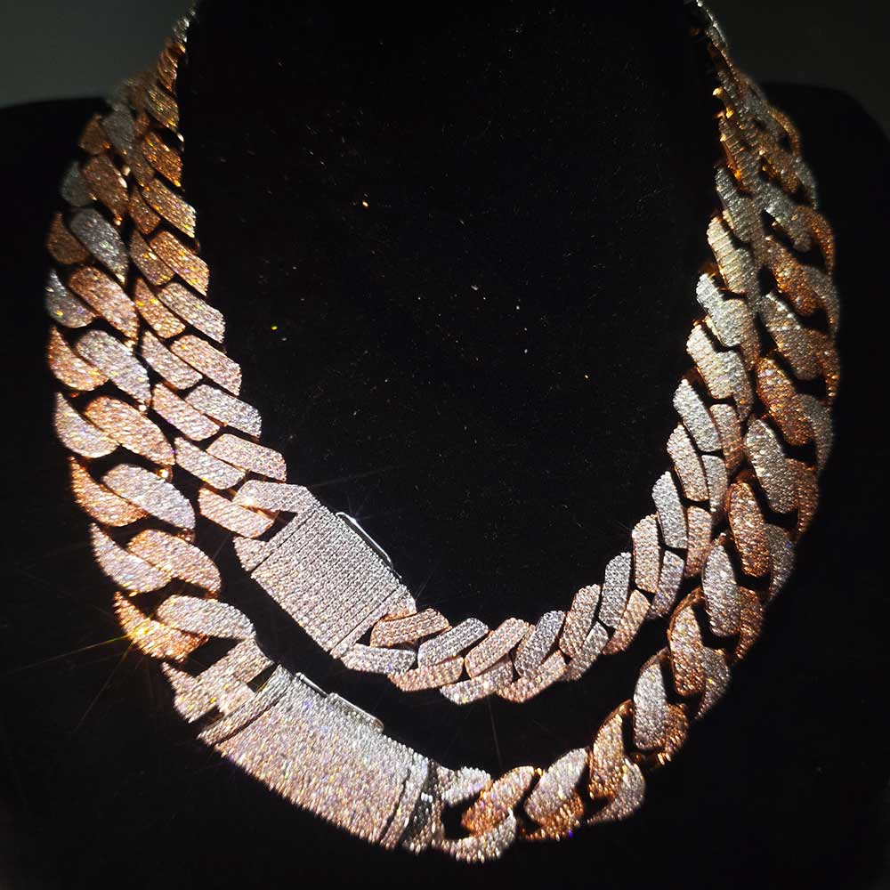 Nuoya Two Tone Mosaic Chain Fu - Cuban Link Chain 12Mm review and price