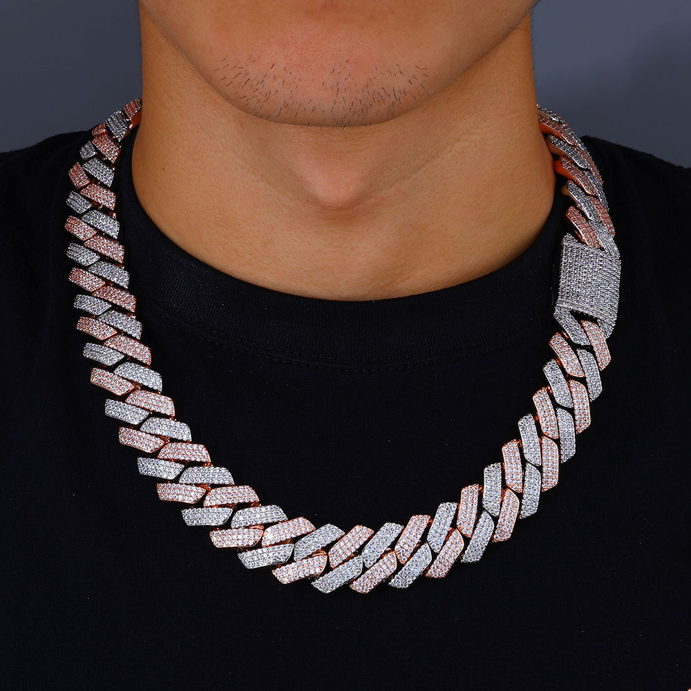 Nuoya Two Tone Mosaic Chain Fu - Cuban Link Chain 12Mm review and price